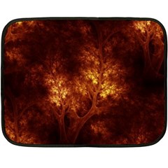 Artsy Brown Trees Double Sided Fleece Blanket (mini)  by allthingseveryone