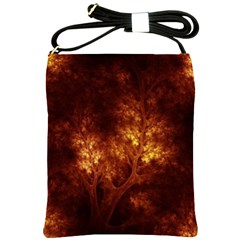 Artsy Brown Trees Shoulder Sling Bags by allthingseveryone