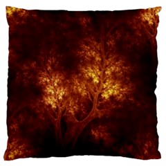 Artsy Brown Trees Large Cushion Case (one Side)