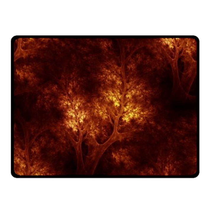 Artsy Brown Trees Double Sided Fleece Blanket (Small) 