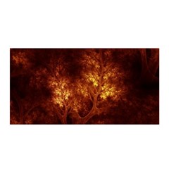 Artsy Brown Trees Satin Wrap by allthingseveryone