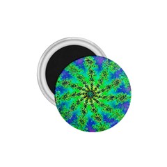 Green Psychedelic Starburst Fractal 1 75  Magnets