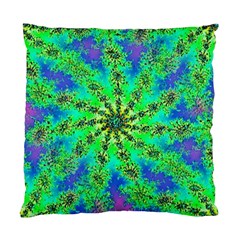 Green Psychedelic Starburst Fractal Standard Cushion Case (two Sides)