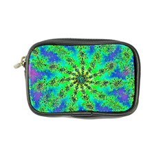 Green Psychedelic Starburst Fractal Coin Purse