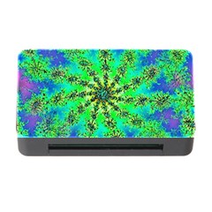 Green Psychedelic Starburst Fractal Memory Card Reader With Cf