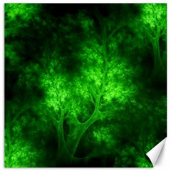 Artsy Bright Green Trees Canvas 12  X 12   by allthingseveryone