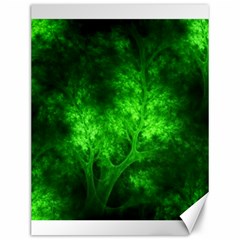 Artsy Bright Green Trees Canvas 12  X 16  