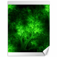 Artsy Bright Green Trees Canvas 36  X 48  