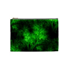 Artsy Bright Green Trees Cosmetic Bag (medium) 