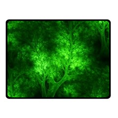 Artsy Bright Green Trees Fleece Blanket (small) by allthingseveryone