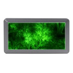 Artsy Bright Green Trees Memory Card Reader (mini)