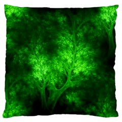 Artsy Bright Green Trees Standard Flano Cushion Case (two Sides)