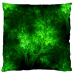 Artsy Bright Green Trees Standard Flano Cushion Case (Two Sides) Front