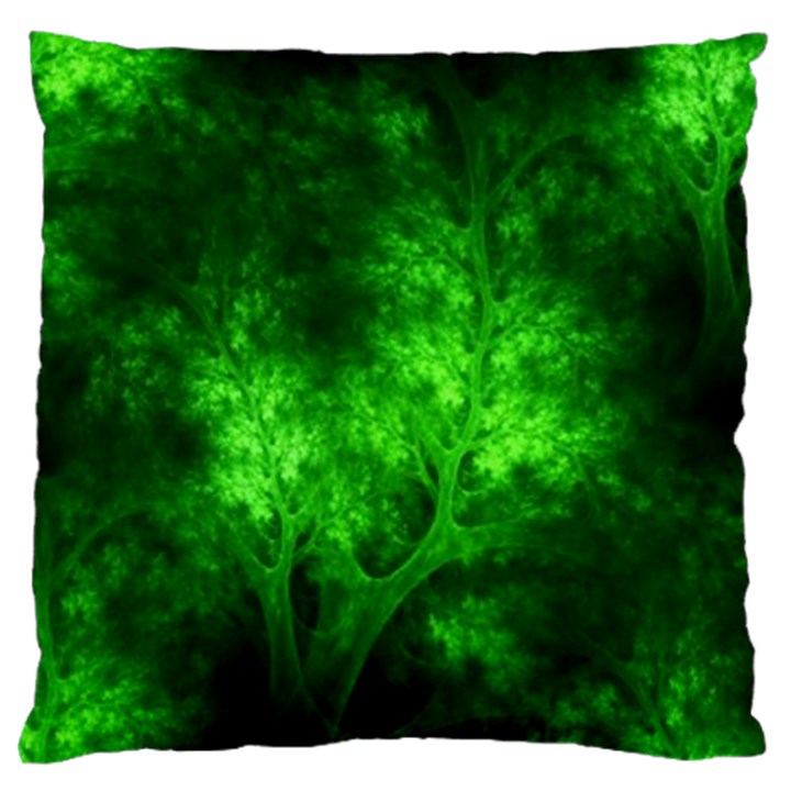 Artsy Bright Green Trees Standard Flano Cushion Case (Two Sides)