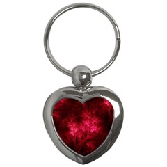 Artsy Red Trees Key Chains (heart) 