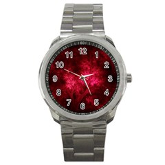 Artsy Red Trees Sport Metal Watch by allthingseveryone