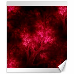 Artsy Red Trees Canvas 8  X 10 