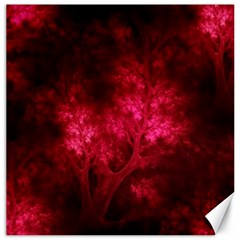 Artsy Red Trees Canvas 16  X 16  