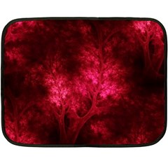 Artsy Red Trees Double Sided Fleece Blanket (mini)  by allthingseveryone