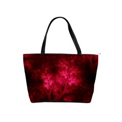 Artsy Red Trees Shoulder Handbags