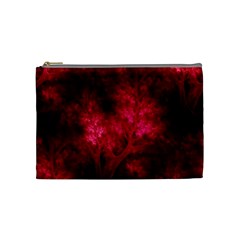 Artsy Red Trees Cosmetic Bag (medium)  by allthingseveryone