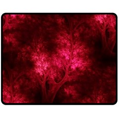 Artsy Red Trees Fleece Blanket (medium) 