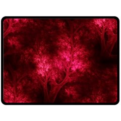 Artsy Red Trees Double Sided Fleece Blanket (large)  by allthingseveryone