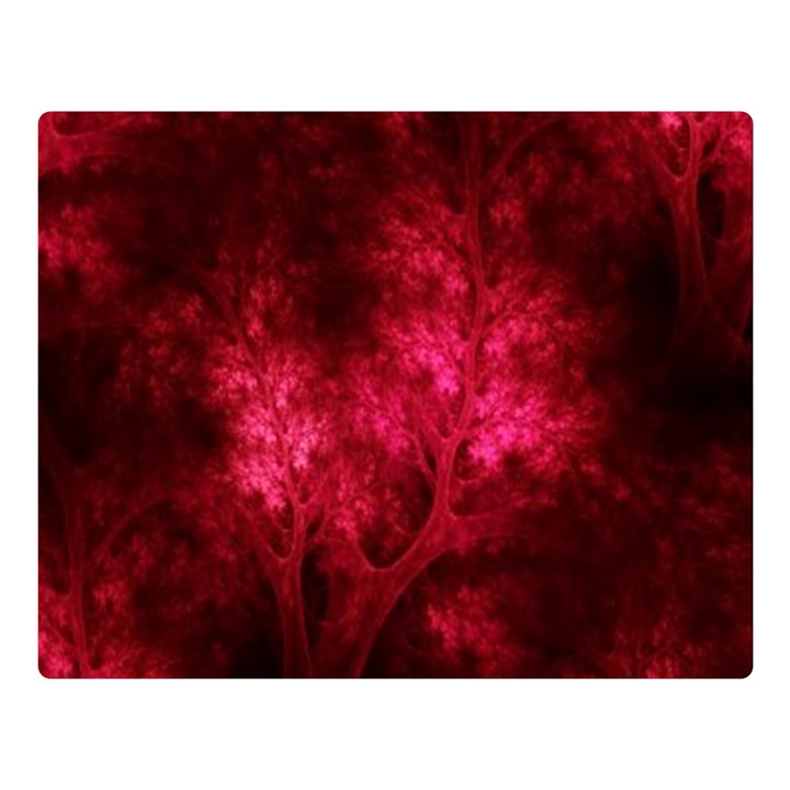 Artsy Red Trees Double Sided Flano Blanket (Large) 