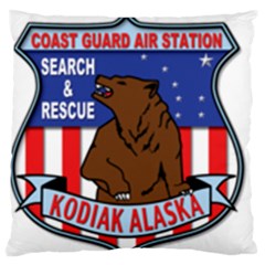 Coast Guard Air Station Kodiak Us Coast Guard Large Cushion Case (two Sides) by Bigfootshirtshop