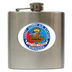 Coast Guard Air Station Borinquen Puerto Rico Hip Flask by Bigfootshirtshop