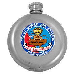 Coast Guard Air Station Borinquen Puerto Rico Round Hip Flask (5 Oz) by Bigfootshirtshop