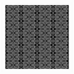 Black And White Ethnic Pattern Medium Glasses Cloth (2-side) by dflcprints