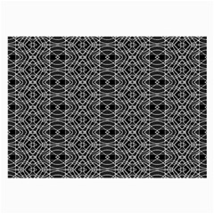 Black And White Ethnic Pattern Large Glasses Cloth by dflcprints