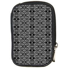 Black And White Ethnic Pattern Compact Camera Cases by dflcprints