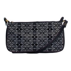 Black And White Ethnic Pattern Shoulder Clutch Bags by dflcprints