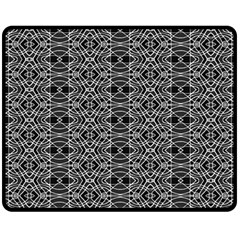 Black And White Ethnic Pattern Fleece Blanket (medium)  by dflcprints