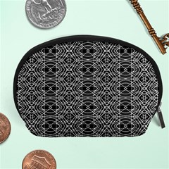 Black And White Ethnic Pattern Accessory Pouches (large)  by dflcprints