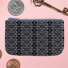 Black And White Ethnic Pattern Large Coin Purse by dflcprints