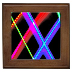 Xmas Light Paintings Framed Tiles by Celenk