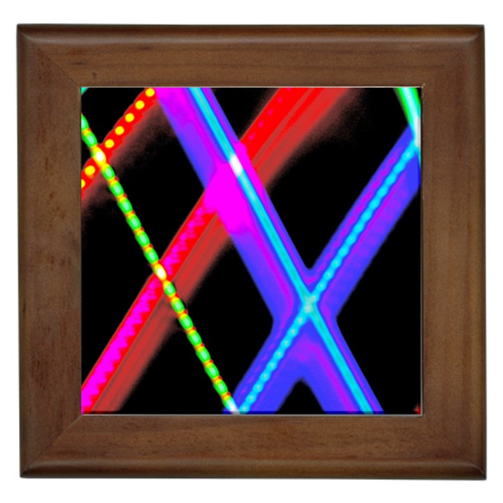 Xmas Light Paintings Framed Tiles