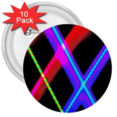 Xmas Light Paintings 3  Buttons (10 Pack)  by Celenk