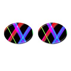 Xmas Light Paintings Cufflinks (oval) by Celenk