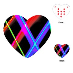 Xmas Light Paintings Playing Cards (heart)  by Celenk