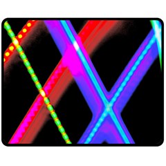 Xmas Light Paintings Fleece Blanket (medium)  by Celenk