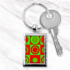 Redg Reen Christmas Background Key Chains (rectangle)  by Celenk