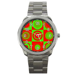 Redg Reen Christmas Background Sport Metal Watch