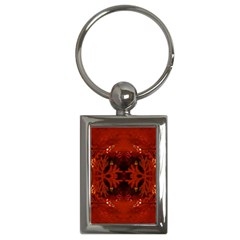 Red Abstract Key Chains (rectangle)  by Celenk