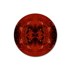 Red Abstract Magnet 3  (round) by Celenk