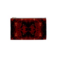 Red Abstract Cosmetic Bag (small)  by Celenk