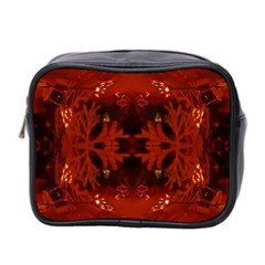 Red Abstract Mini Toiletries Bag 2-side by Celenk